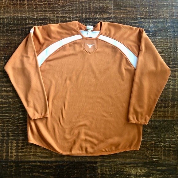 Majestic Other - Majestic Orange UT Longhorns Long Sleeve Jersey Style Shirt - Size 2XL (EUC)